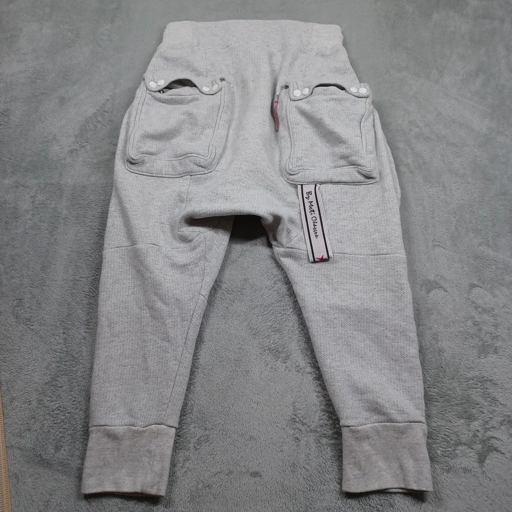 Moti Chasson Joggers Mens Small Gray‎ Drop Crotch Cargo Hip Hop Streetwear USA